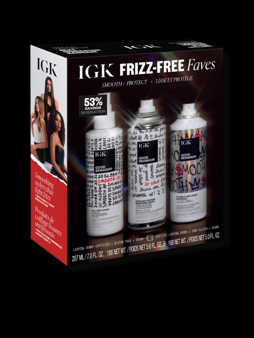 New IGK Smoothing FRIZZ-FREE FAVES Smoothing Spray